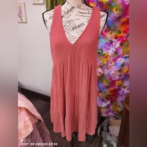 Japna Coral Pink Sleeveless Dress